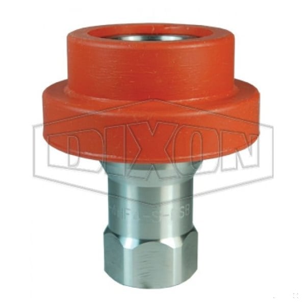 H Series Interchange Food Grade Silicone Flanged Coupling, 1/2-14 Nominal, FNPT, 303 SS, Domestic